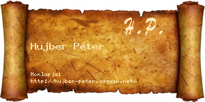 Hujber Péter névjegykártya